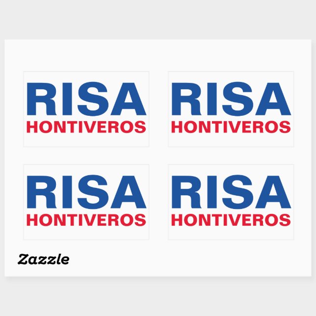 Sticker Rectangulaire J'Appuie La Sénatrice Risa Hontiveros PERSONNALISA (Feuille)