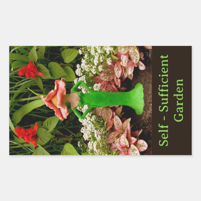 Sticker Rectangulaire Jardin autonome - Art  (Devant)