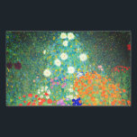 Sticker Rectangulaire Jardin aux fleurs Gustav Klimt<br><div class="desc">Stickers représentant le Jardin aux fleurs peint à l’huile de Gustav Klimt (1906). Un beau jardin de fleurs violettes,  rouges,  blanches,  bleues et oranges. Un grand cadeau pour les amateurs d'art Art Nouveau et autrichien.</div>