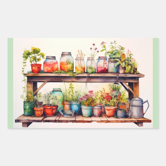 Sticker Rectangulaire Jardin Bliss (Devant)