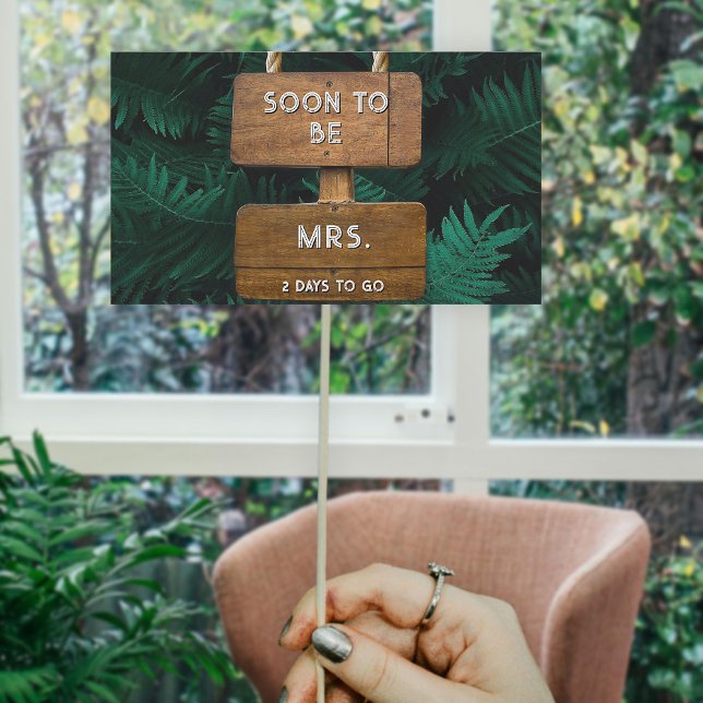 Sticker Rectangulaire Jardin de Mariée Fleurs Botaniques Vertes et Acces (Créateur téléchargé)
