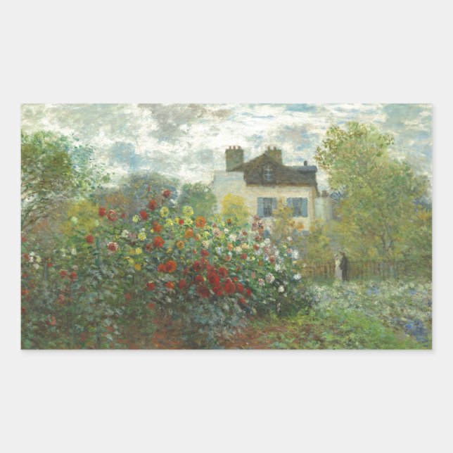 Sticker Rectangulaire Jardin des artistes de Monet dans Peinture d'Argen (Devant)