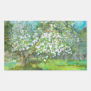 Sticker Rectangulaire Jardin fleuri