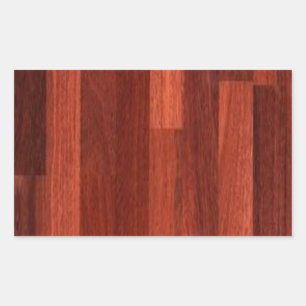 Sticker Rectangulaire Jarrah Sol en bois rouge foncé