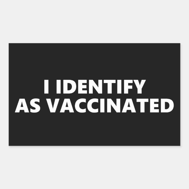 Sticker Rectangulaire Je me déclare vacciné (Devant)