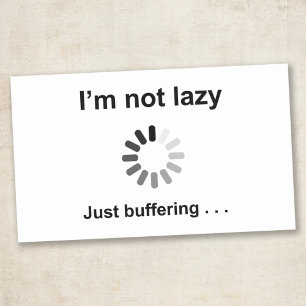 Sticker Rectangulaire Je ne suis pas paresseux - Je suis juste en tampon