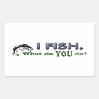 Sticker Rectangulaire Je Poissonne. Que fais-TU ?