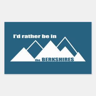 Sticker Rectangulaire Je Préférerais Être Dans La Montagne Berkshires