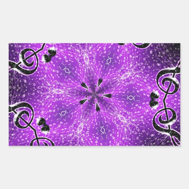 Sticker Rectangulaire Je rock, tu rock !_ (Devant)