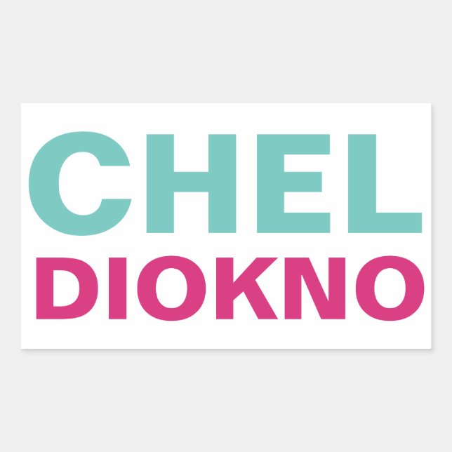Sticker Rectangulaire Je soutiens Atty. Chel Diokno PERSONNALISABLE (Devant)