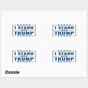 Sticker Rectangulaire Je Suis Avec Le Signe Trump 2024