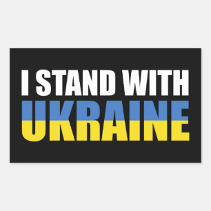 Sticker Rectangulaire Je Suis Avec L'Ukraine