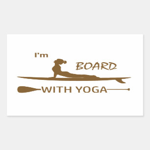 Sticker Rectangulaire Je suis conseil avec du yoga