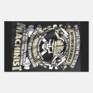 Sticker Rectangulaire Je suis Machiniste