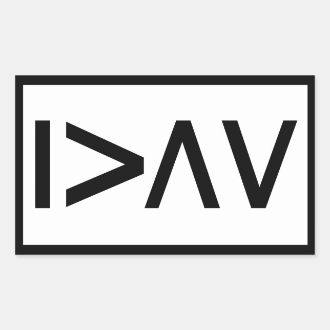 Sticker Rectangulaire Je suis plus grand que mes hauts et mes bas - rect (Devant)