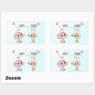 Sticker Rectangulaire Je suis si heureux que nous sommes amis Serotonin