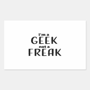Sticker Rectangulaire Je suis un Geek pas un fou