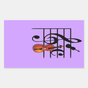 Sticker Rectangulaire Je Suis Violon_