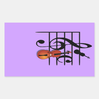 Sticker Rectangulaire Je Suis Violon_