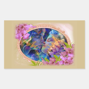 Sticker Rectangulaire Je t'aime