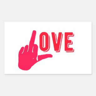 Sticker Rectangulaire Je t'aime plus.