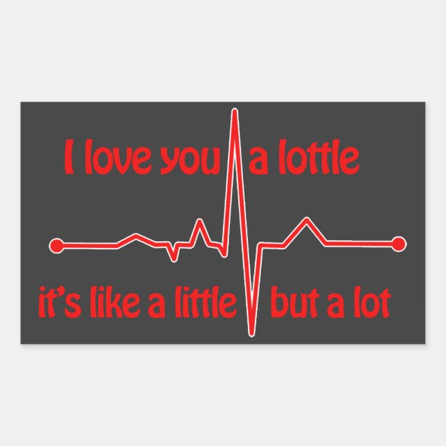 Sticker Rectangulaire Je t'aime un mème romantique mignon et chatoyant (Devant)