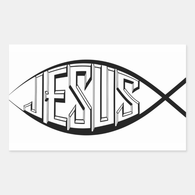 Sticker Rectangulaire Jésus (Devant)