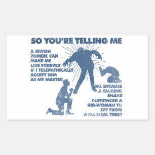 Sticker Rectangulaire Jésus zombie