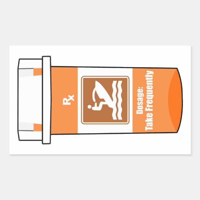 Sticker Rectangulaire Jet Ski Est Ma Drogue (Devant)