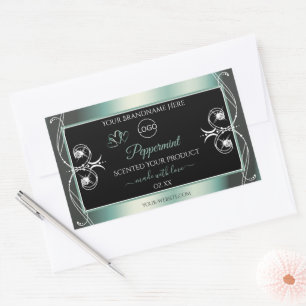 Sticker Rectangulaire Jeu d'oeil Monnaie Noire Turquoise Produit Logo Ét
