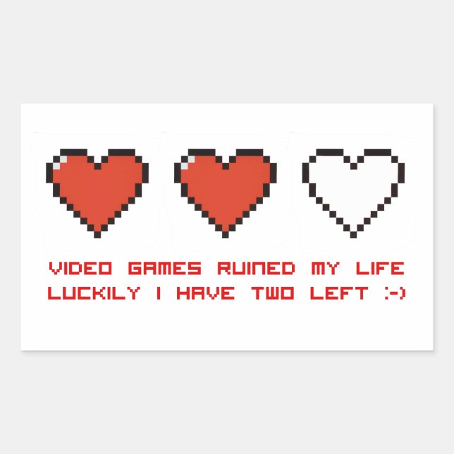 Sticker Rectangulaire Jeux vidéo (Devant)