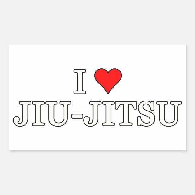 Sticker Rectangulaire Jiu Jitsu (Devant)
