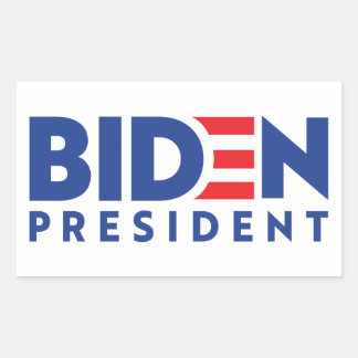Sticker Rectangulaire Joe Biden 2020 Biden pour le président
