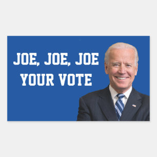 Sticker Rectangulaire Joe, Joe, Joe Votre Vote