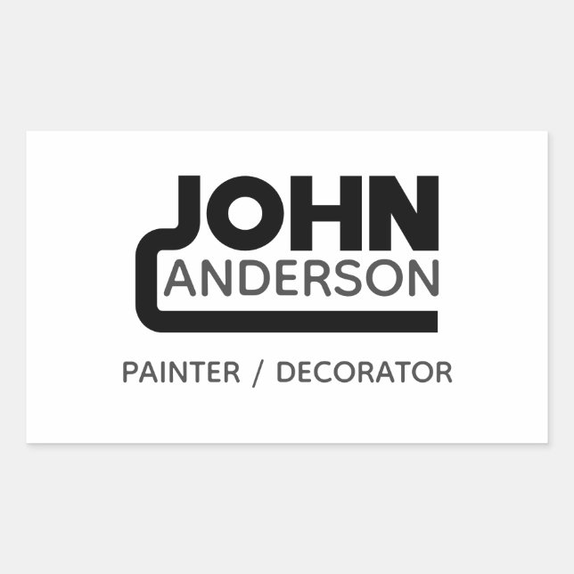 Sticker Rectangulaire John (Devant)