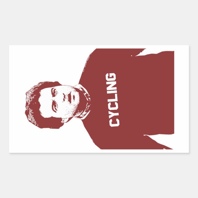 Sticker Rectangulaire John Belushi Cycling (Devant)