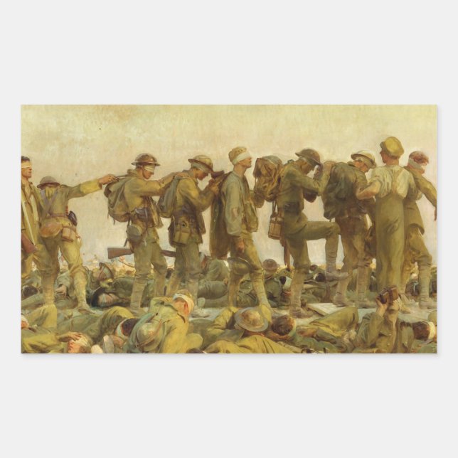 Sticker Rectangulaire John Singer Sargent - gazé (Devant)