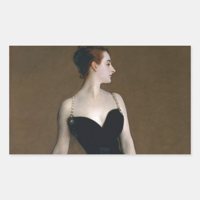 Sticker Rectangulaire John Singer Sargent Madame X Portrait Lunatique (Devant)