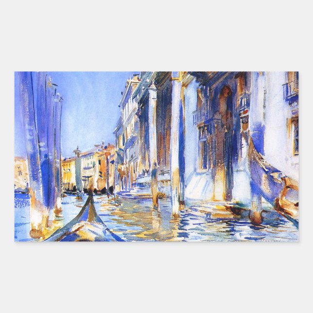 Sticker Rectangulaire John Singer Sargent Rio dell’Angelo Venice (Devant)