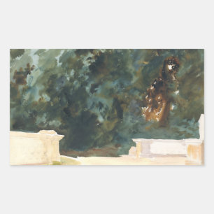 Sticker Rectangulaire John Singer Sargent - Terrace et jardins