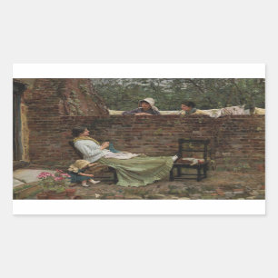 Sticker Rectangulaire John William Waterhouse - Bons voisins