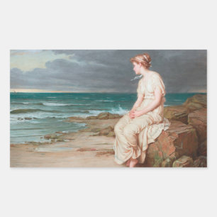 Sticker Rectangulaire John William Waterhouse - Miranda
