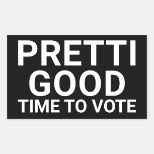 Sticker Rectangulaire Joli Signe de Jardin pour le Moment de Voter