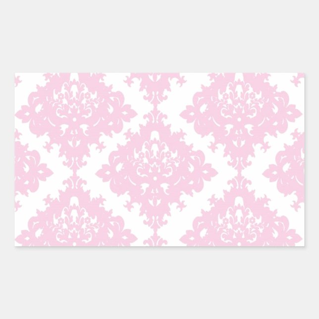 Sticker Rectangulaire Jolie en Pink Gift idées filles (Devant)