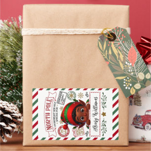 Sticker Rectangulaire Jolie livraison spéciale Noël de Sant