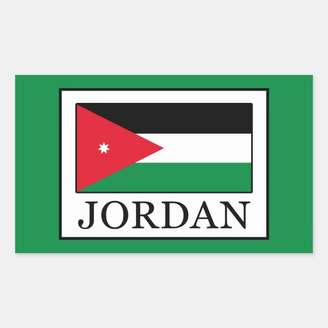 Sticker Rectangulaire Jordanie (Devant)