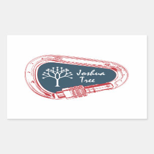 Sticker Rectangulaire Joshua Tree Escalade Carabiner