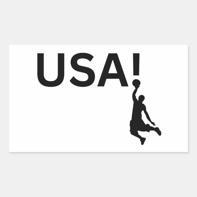 Sticker Rectangulaire joueur de basket-ball américain (Devant)