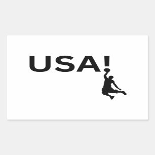 Sticker Rectangulaire joueur de basket-ball américain