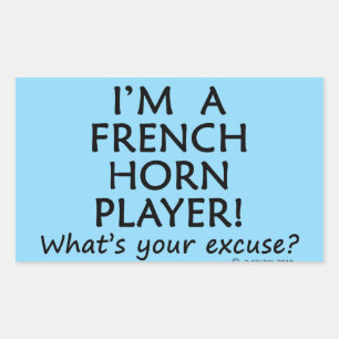 Sticker Rectangulaire Joueur de la Corne française